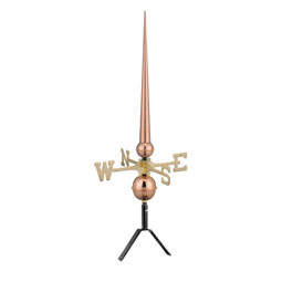 Good Directions - GD700GW - Gawain Rooftop Finial w/ Brass Directionals, Pure Copper