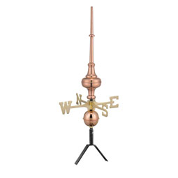 Good Directions - GD710MG - Morgana Rooftop Finial w/ Brass Directionals, Pure Copper