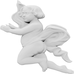 Ekena Millwork - ONLCASHUF-R - Ashland Cherub Right Onlay