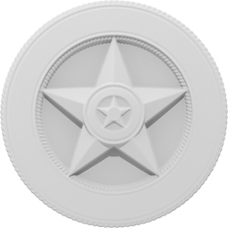 Ekena Millwork - ONLCDSBUF - Hometown Hero Double Star Badge Onlay