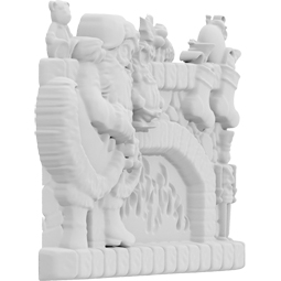 Ekena Millwork - ONLCFRXUF - Christmas Fireplace Onlay