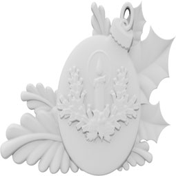 Ekena Millwork - ONLCCBXUF-L - Christmas Candle Ball Left Onlay