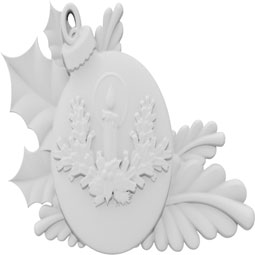 Ekena Millwork - ONLCCBXUF-R - Christmas Candle Ball Right Onlay