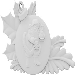 Ekena Millwork - ONLCEBXUF-R - Christmas Eve Santa Ball Right Onlay