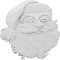 Ekena Millwork - ONLCSSXUF-R - Christmas Smiling Santa Right Onlay