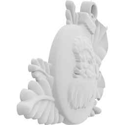 Ekena Millwork - ONLCFBXUF-L - Christmas Santa's Face Ball Left Onlay