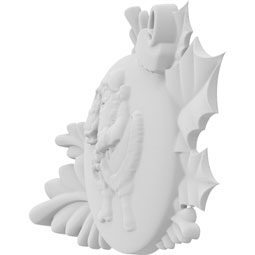 Ekena Millwork - ONLCEBXUF-L - Christmas Eve Santa Ball Left Onlay