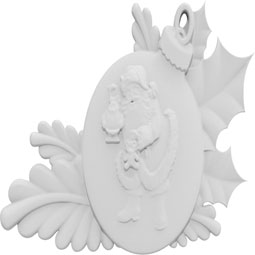 Ekena Millwork - ONLCEBXUF-L - Christmas Eve Santa Ball Left Onlay