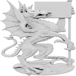 Ekena Millwork - ONLCHDRUF-R - Heraldic Dragon Right Onlay