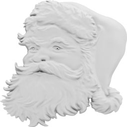 Ekena Millwork - ONLCSRXUF-L - Christmas Santa Beard Left Onlay