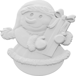 Ekena Millwork - ONLCLSXUF-L - Christmas Lady Snowman Left Onlay