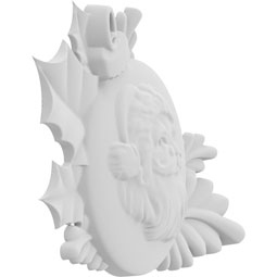 Ekena Millwork - ONLCFBXUF-R - Christmas Santa's Face Ball Right Onlay