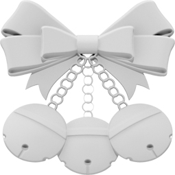 Ekena Millwork - ONLCJWXUF - Christmas Jingle Bells Bow Onlay