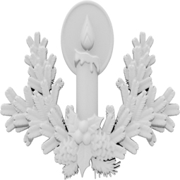 Ekena Millwork - ONLCCNXUF - Christmas Candle Onlay