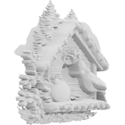 Ekena Millwork - ONLCBHXUF - Christmas Birdhouse Onlay