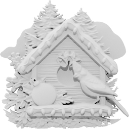 Ekena Millwork - ONLCBHXUF - Christmas Birdhouse Onlay