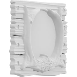 Ekena Millwork - ONLCDRMUF - Deer Antlers Mount Frame Onlay