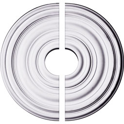 Ekena Millwork - CM13CA2-03500 - Endurathane Carton Ceiling Medallion, 12 5/8"OD x 1"P (For Canopies up to 3 1/2"), Two Piece, Factory Primed