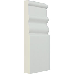 Ekena Millwork - BBD06X03FE - Endurathane Outside Corner for Federal Baseboard Moulding, 5 7/8"H x 3 1/8"P, Factory Primed