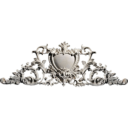 Pearlworks - CP-130A-EXT - Approx. 24"W x 8-3/4"H x 1"D Royal Heart Charm Shield Resin Centerpiece