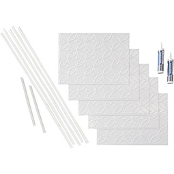 ACP - BP24X18RG - 24 1/4"W x 18 1/4"H Fasade Rings Backsplash Panel