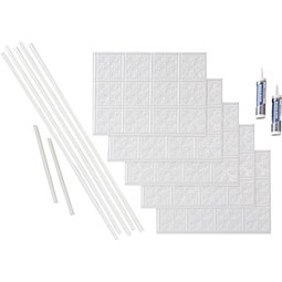 ACP - BP24X18T10 - 24 1/4"W x 18 1/4"H Fasade Traditional Style #10 Backsplash Kit