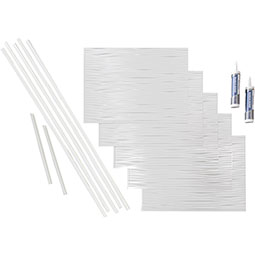 ACP - BP24X18WV - 24 1/4"W x 18 1/4"H Fasade Waves Backsplash Panel