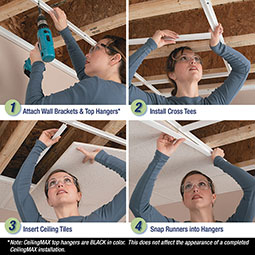 ACP - CK100CE - CeilingMAX 100 sq. ft. Surface Mount Ceiling Grid Kit