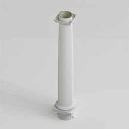 CW Ohio Inc. - ESATPSA - Endura-Stone™ Column, Round Shaft (FRP) w/True Entasis Taper, Smooth Finish - Ready to be Painted