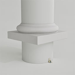 CW Ohio Inc. - ESATPSA - Endura-Stone™ Column, Round Shaft (FRP) w/True Entasis Taper, Smooth Finish - Ready to be Painted