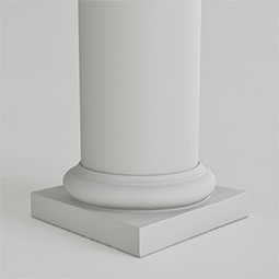 CW Ohio Inc. - ESATPSA - Endura-Stone™ Column, Round Shaft (FRP) w/True Entasis Taper, Smooth Finish - Ready to be Painted