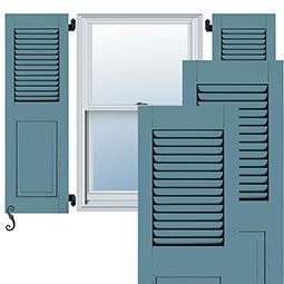Atlantic Shutter Systems Custom - AAC - Atlantic Architectural Combination Shutters, (Per Pair)