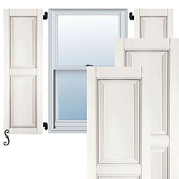 Atlantic Shutter Systems Custom - APP101 - Atlantic ProSeries Two Equal Panel Raised Panel Shutters (Per Pair)