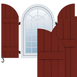 Atlantic Shutter Systems Custom - ACBA - Atlantic Classic Arch Top Board-n-Batten Shutters, (Per Pair)