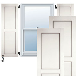 Atlantic Shutter Systems Custom - APF101 - Atlantic ProSeries Two Equal Panel Flat Panel Shutters (Per Pair)