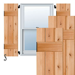 Noralco Industries, Inc. - AWBB - Architectural Collection Board-n-Batten Style Wood Shutters (Per Pair)