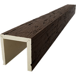 Ekena Millwork - BMHH3-ST - 3-Sided (U-beam) Hand Hewn Timberthane Faux Wood Ceiling Beam
