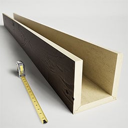 Ekena Millwork - BMKP3-ST - 3-Sided (U-beam) Knotty Pine Timberthane Faux Wood Ceiling Beam