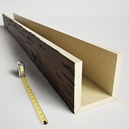 Ekena Millwork - BMPC3-ST - 3-Sided (U-beam) Pecky Cypress Timberthane Faux Wood Ceiling Beam