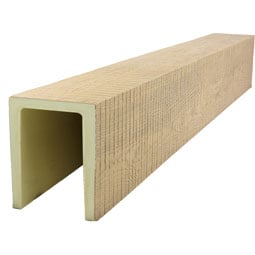 Ekena Millwork - BMRRS3 - Heritage Timber Resawn Rip Faux Wood Beam, 3-Sided (U-Beam)