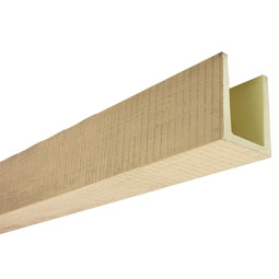 Ekena Millwork - BMRRS3 - Heritage Timber Resawn Rip Faux Wood Beam, 3-Sided (U-Beam)