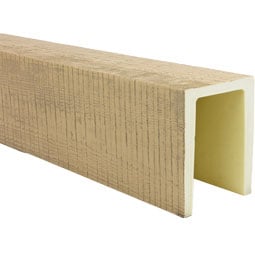 Ekena Millwork - BMRRS3 - Heritage Timber Resawn Rip Faux Wood Beam, 3-Sided (U-Beam)