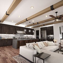 Ekena Millwork - BMRRS3 - Heritage Timber Resawn Rip Faux Wood Beam, 3-Sided (U-Beam)