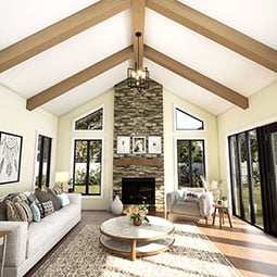 Ekena Millwork - BMRRS3 - Heritage Timber Resawn Rip Faux Wood Beam, 3-Sided (U-Beam)