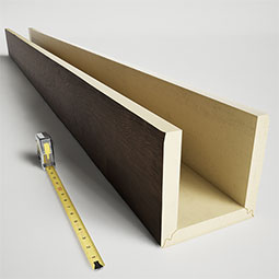 Ekena Millwork - BMRS3-ST - 3-Sided (U-beam) Rough Sawn Timberthane Faux Wood Ceiling Beam