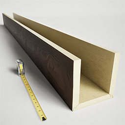 Ekena Millwork - BMSD3-ST - 3-Sided (U-beam) Sandblasted Timberthane Faux Wood Ceiling Beam