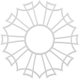Ekena Millwork - CMPPAU - Augustus Fretwork Architectural Grade PVC Pierced Ceiling Medallion