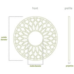 Ekena Millwork - CMPPHO - Hoover Architectural Grade PVC Pierced Ceiling Medallion