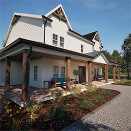 Ekena Millwork - COLURUSTIC - Timberthane Hand Hewn Faux Wood Non-Tapered Square Column Wrap w/ Standard Capital & Base, Factory Prepped