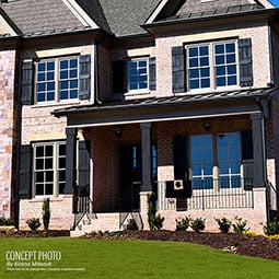 Ekena Millwork - COLURUSTIC - Timberthane Hand Hewn Faux Wood Non-Tapered Square Column Wrap w/ Standard Capital & Base, Factory Prepped